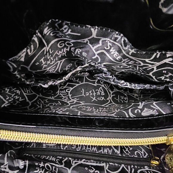 Betsey Johnson New Double Big Bow Black And White Satchel Shoulder Handbag - Picture 7 of 16